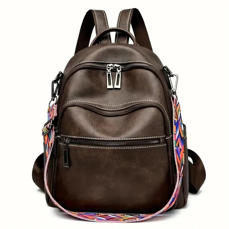 Purse For Women Fashion Faux Leather Convertible Shoulder Handbag Travel Bag Satchel Rucksack Ladies Bag