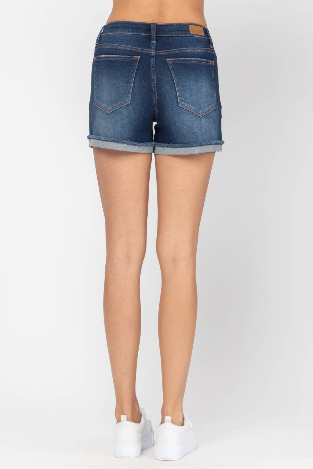 Mid-Rise Cuffed Hem Shorts (XL Only)