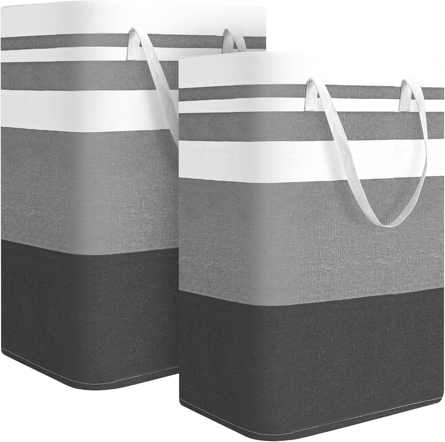 2-Pack Large Laundry Basket, Waterproof, Freestanding Laundry Hamper, Collapsible Tall Clothes Hamper with Extended Handles for Clothes Toys in the Dorm and Family