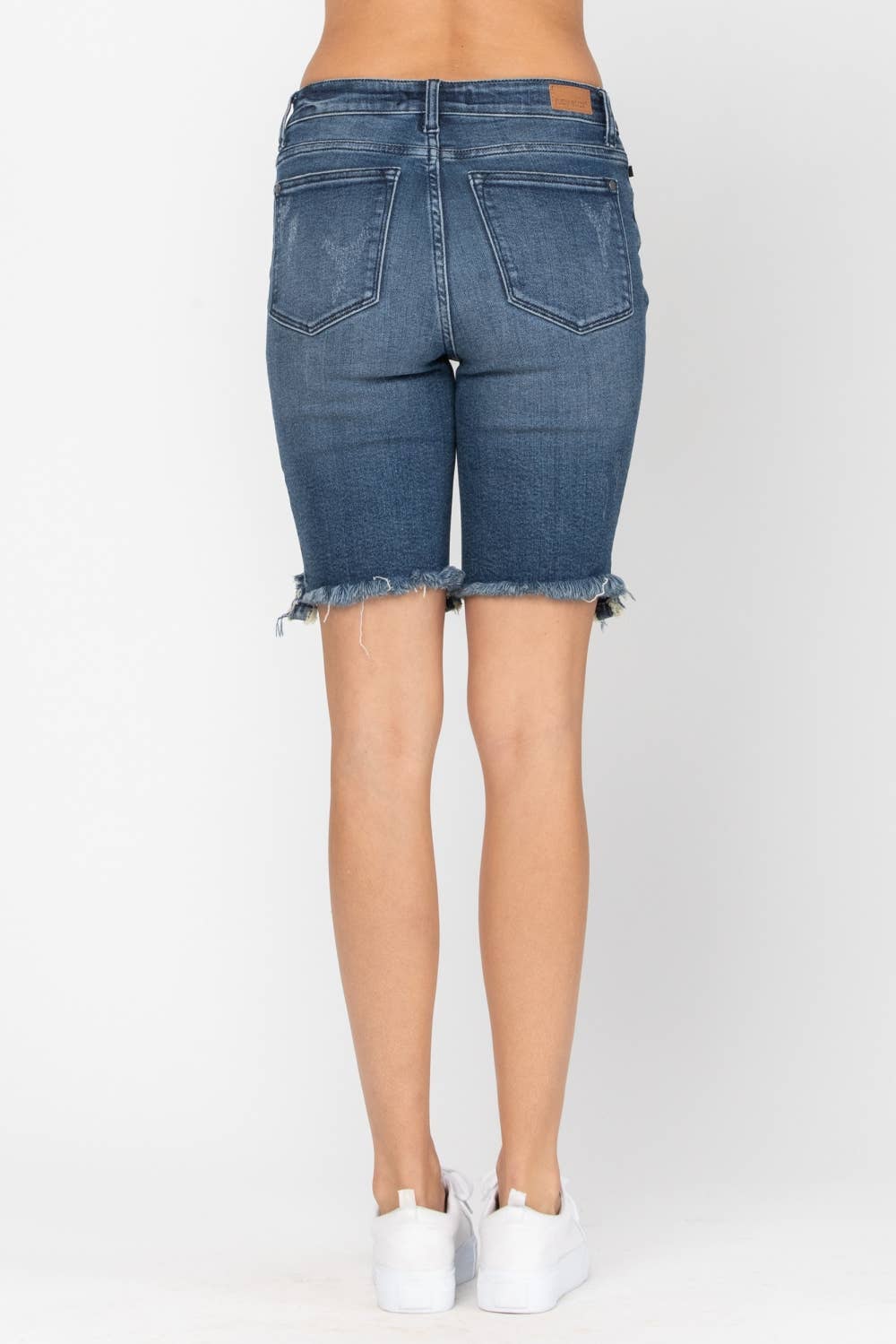 High Rise Cut Off Bermuda Shorts (XL Only)