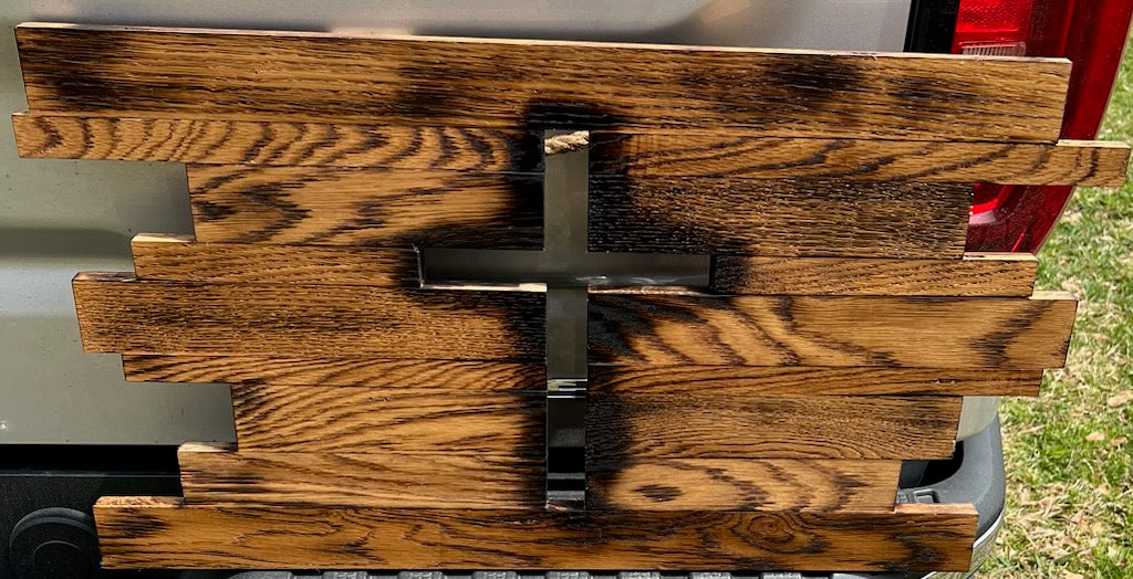 Handmade wooden cross wall art