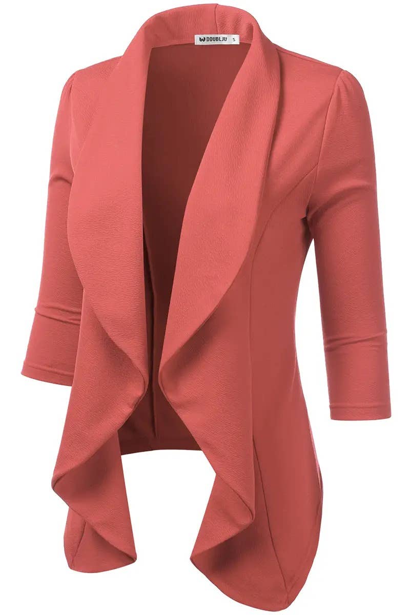 Women’s Linen 3/4 Sleeve Blazer Jacket