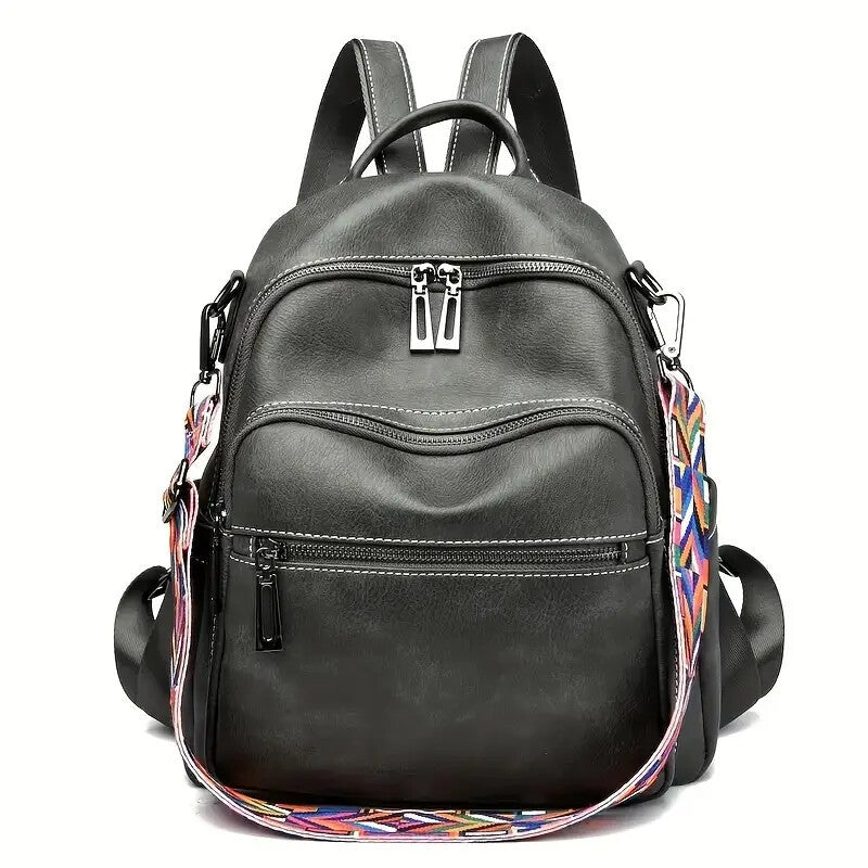 Purse For Women Fashion Faux Leather Convertible Shoulder Handbag Travel Bag Satchel Rucksack Ladies Bag