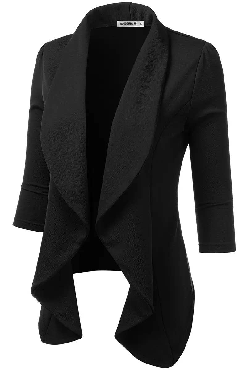 Women’s Linen 3/4 Sleeve Blazer Jacket