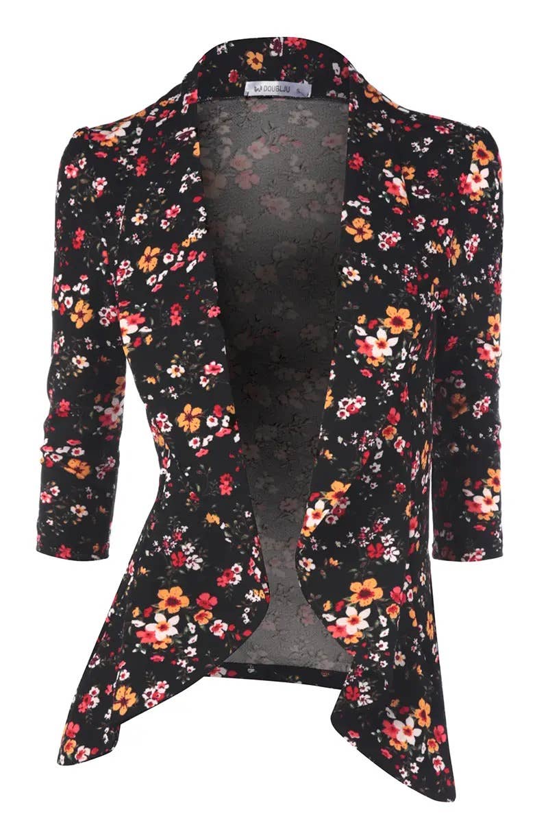 Women’s Linen 3/4 Sleeve Blazer Jacket