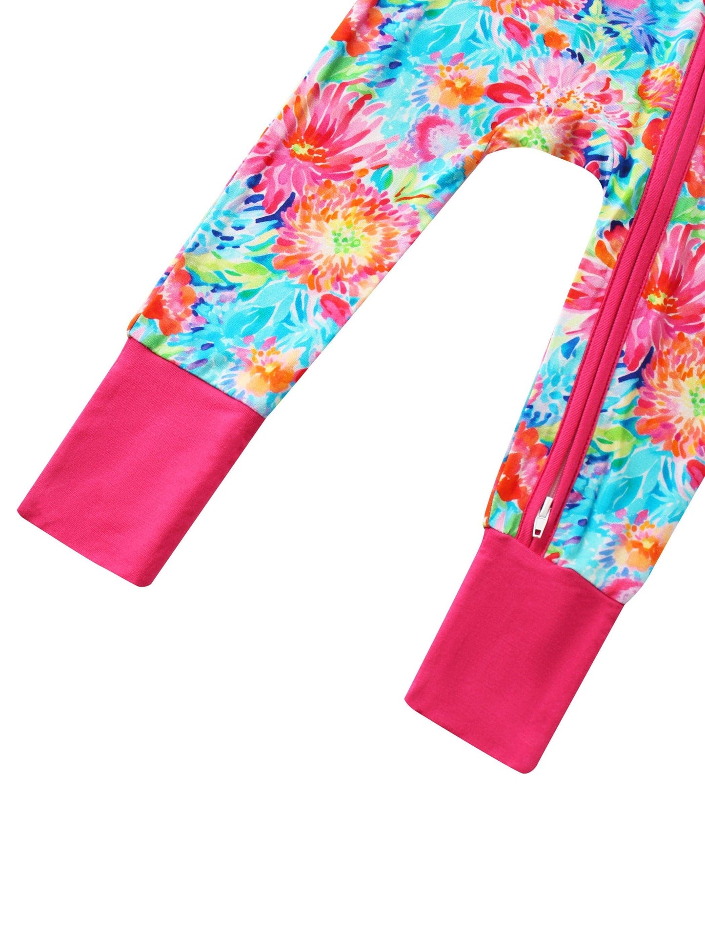 Posh TOT Coral Garden Bamboo Baby Convertible Zippy Romper