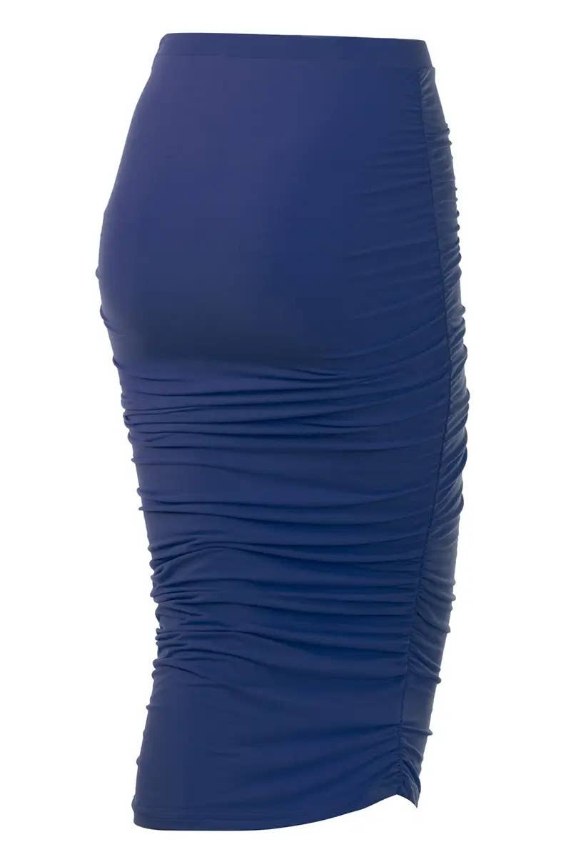 Women’s High-Waist Pleated Pencil Skirt