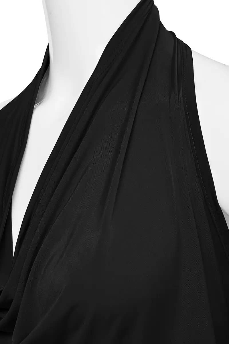 Backless Cross-Pleated Resort Top