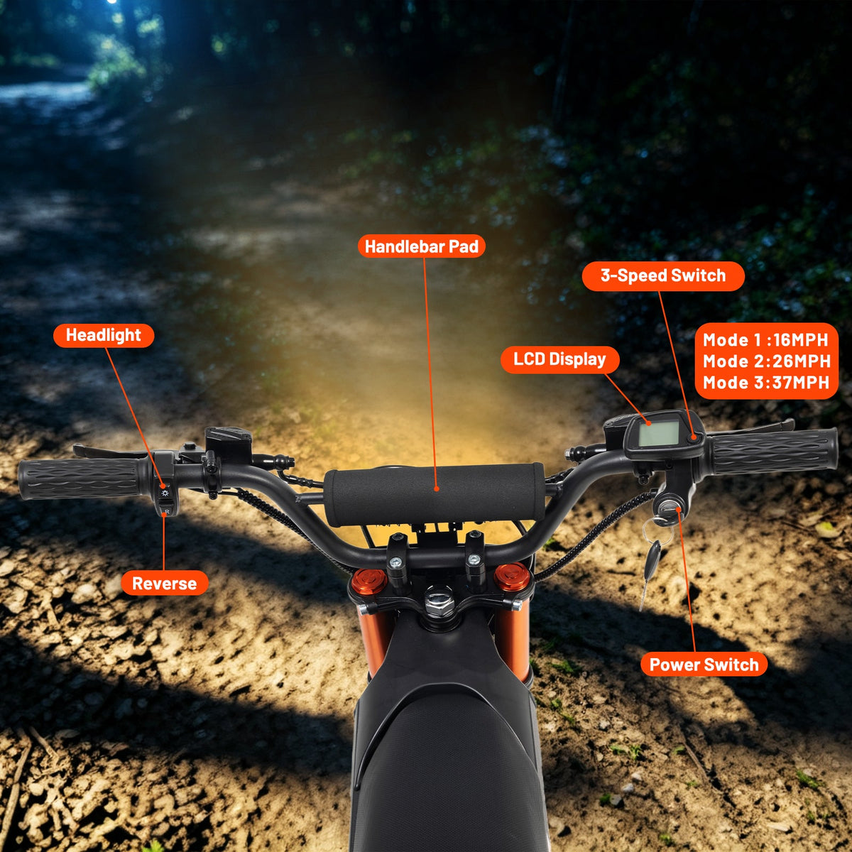 SYX MOTO ARC 3000W Electric Dirt Bike Off Road | 48V Mid-Drive Pro Trail Bike