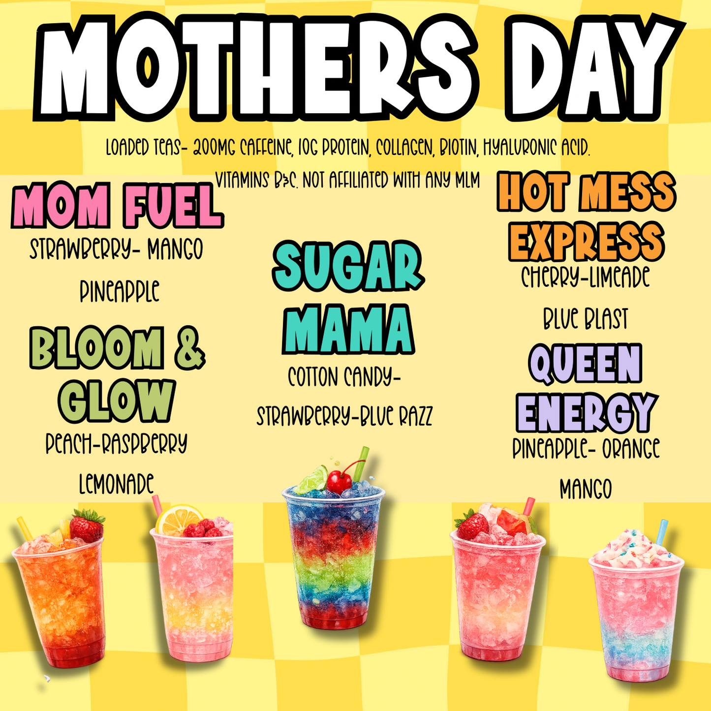 Mothers Day Menu
