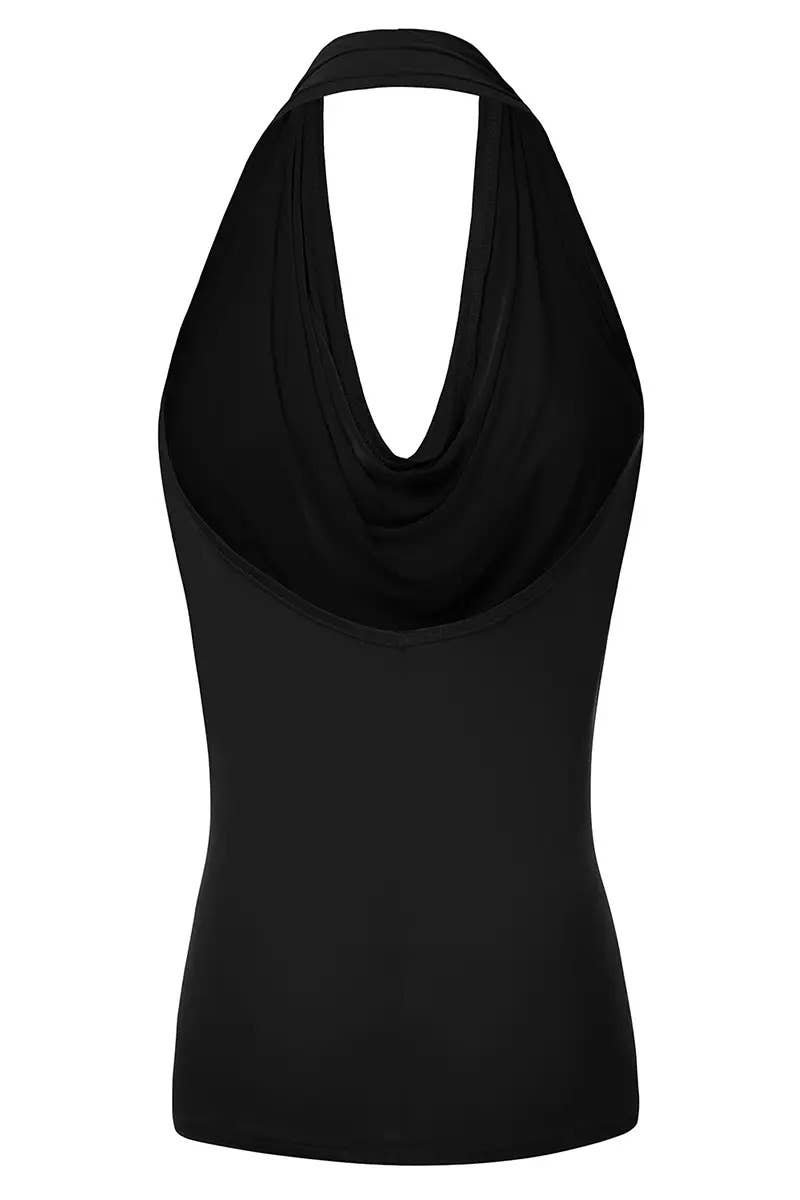 Backless Cross-Pleated Resort Top