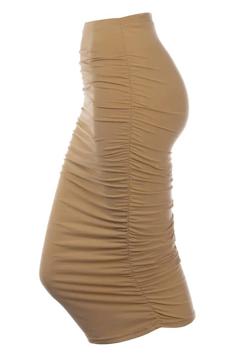 Women’s High-Waist Pleated Pencil Skirt