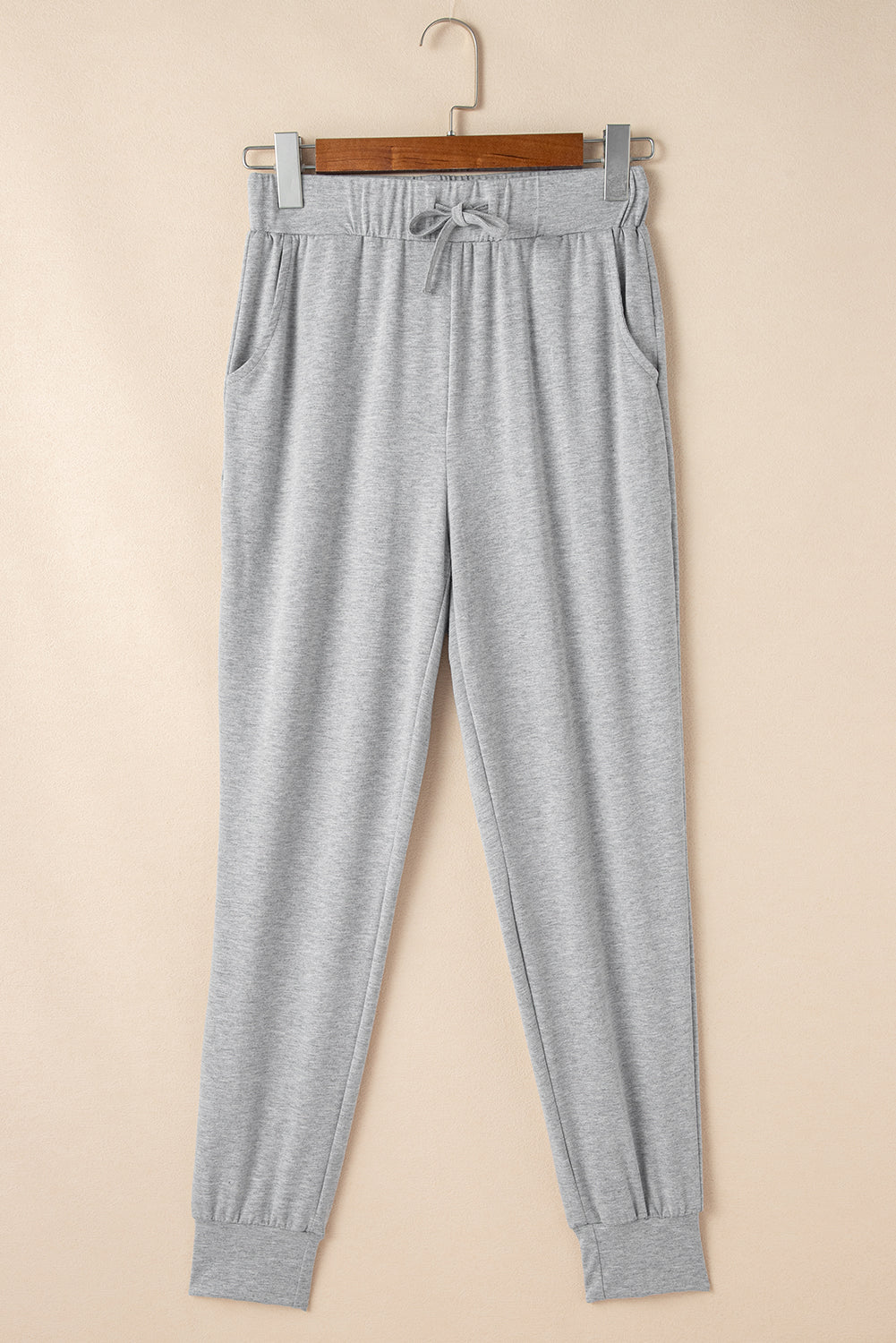 Parchment Split Long Cardigan and Skinny Pants Loungewear Set