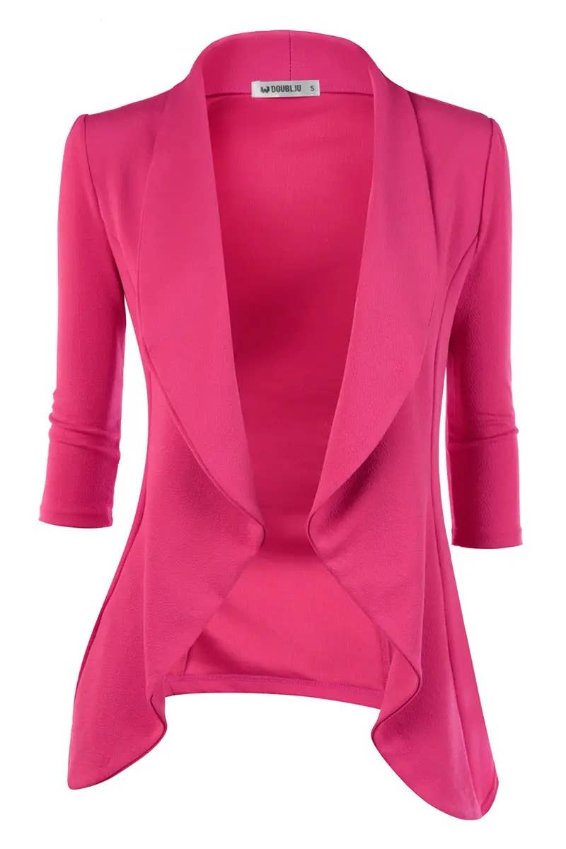 Women’s Linen 3/4 Sleeve Blazer Jacket