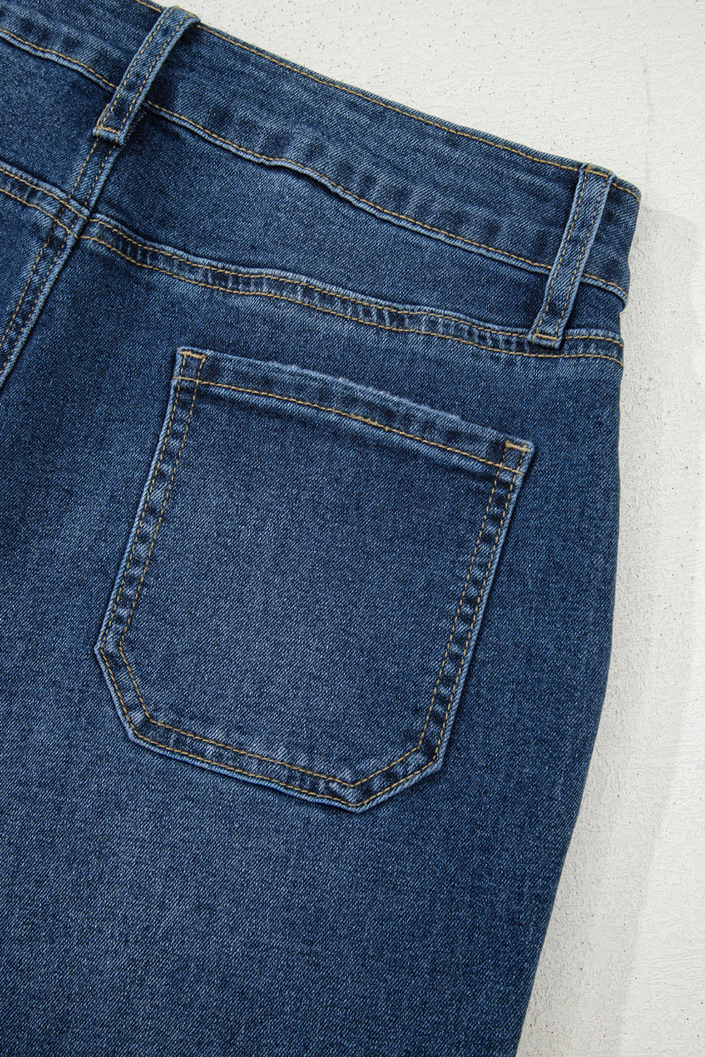 Sky Blue Cropped High Rise Wide Leg Jeans