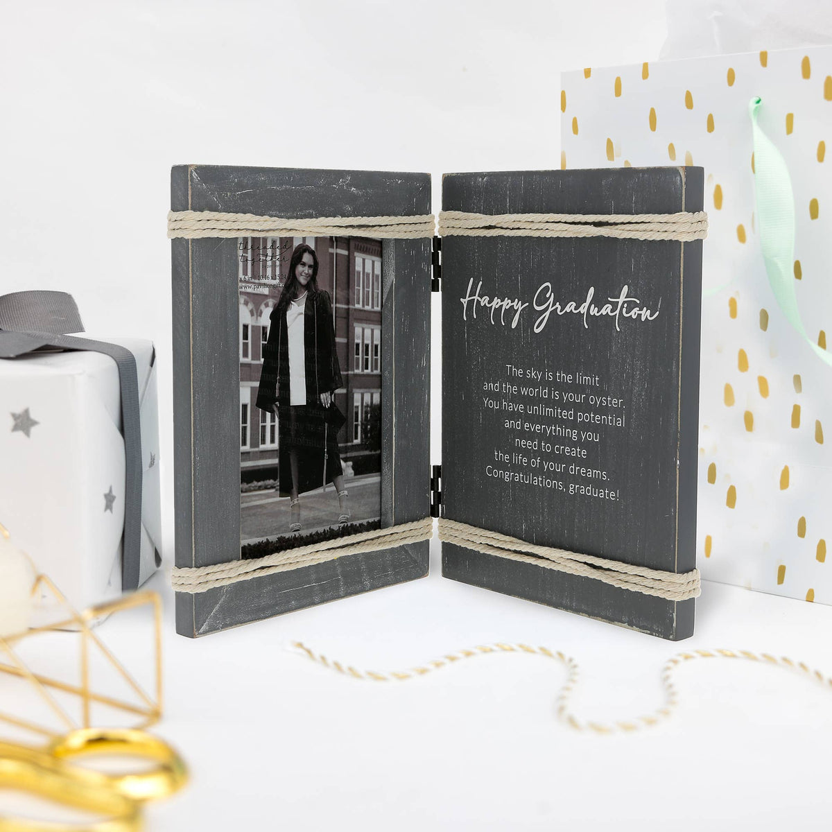 Happy Graduation - 5.5" x 7.5" Hinged Sentiment Frame
