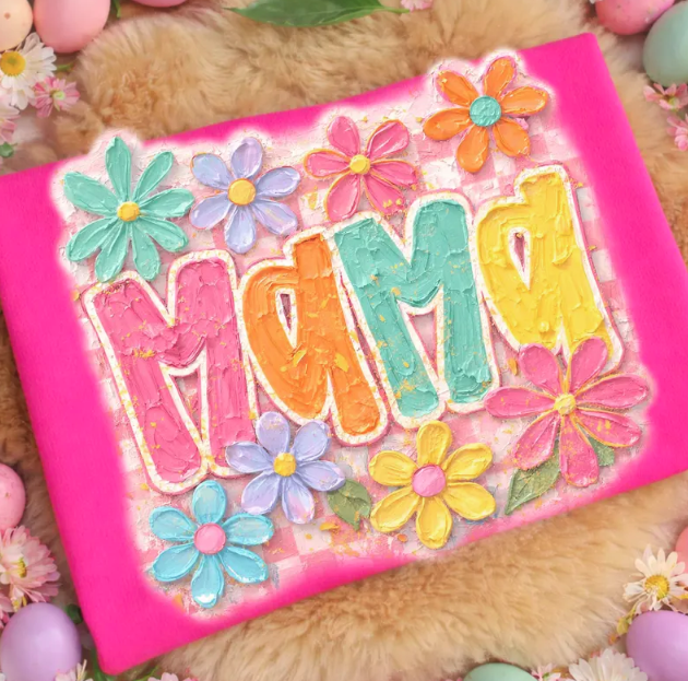 Mama with Spring Flowers Tee