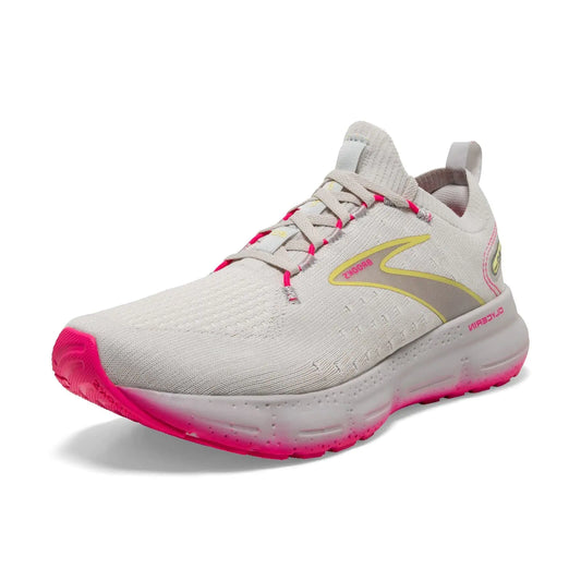 Brooks Women’s Glycerin StealthFit 20 Neutral Running Shoe - Grey/Yellow/Pink - 10 Medium