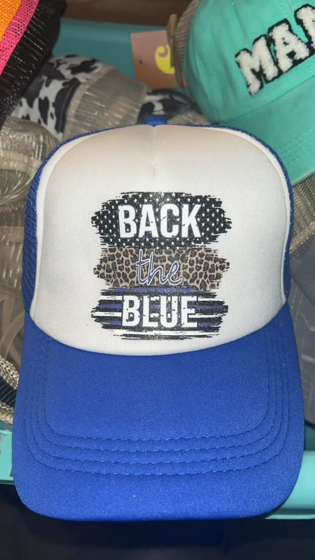 BACK THE BLUE designed hat