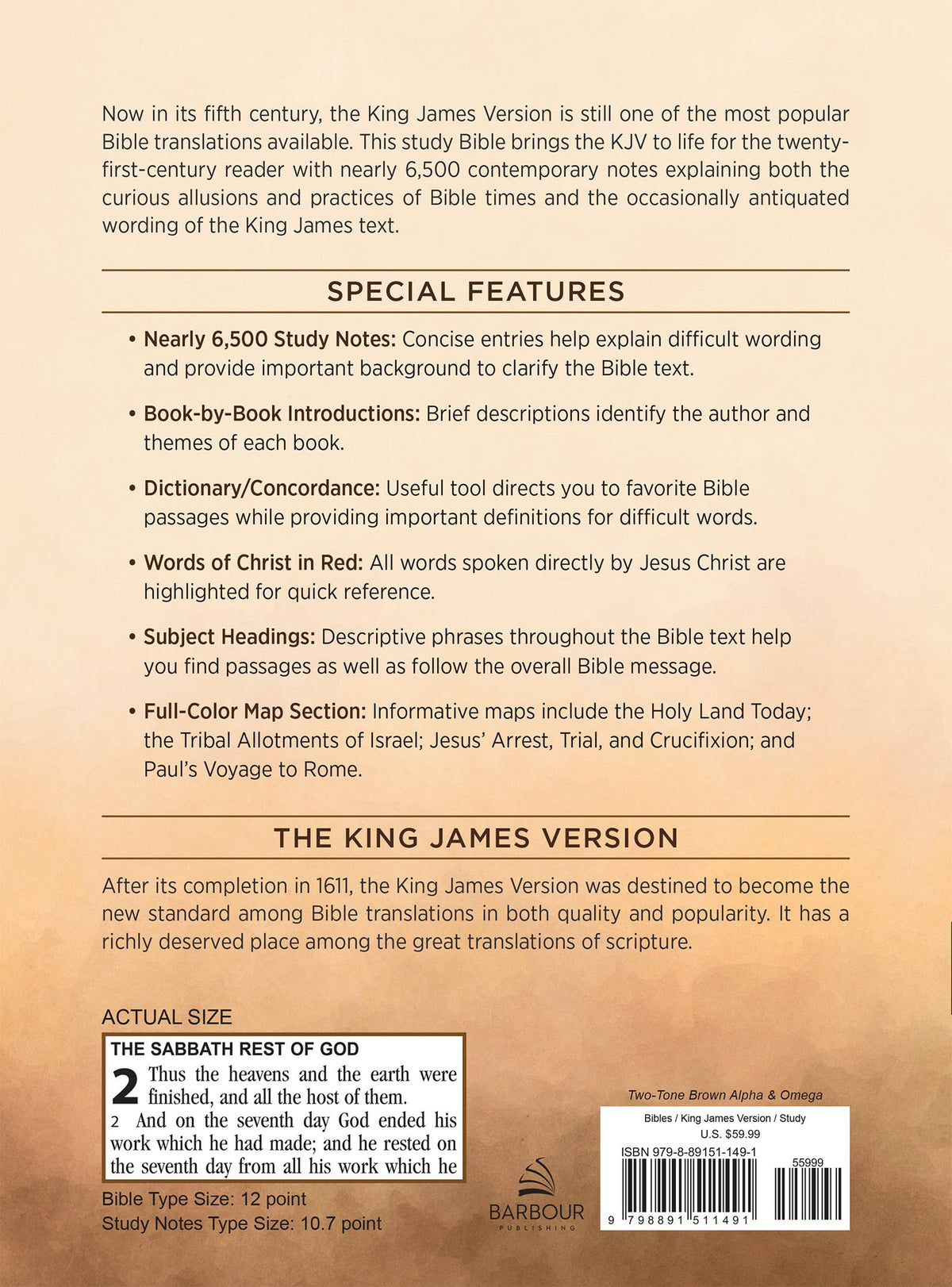 The KJV Study Bible, Large Print (Indexed) [Two-Tone Brown]