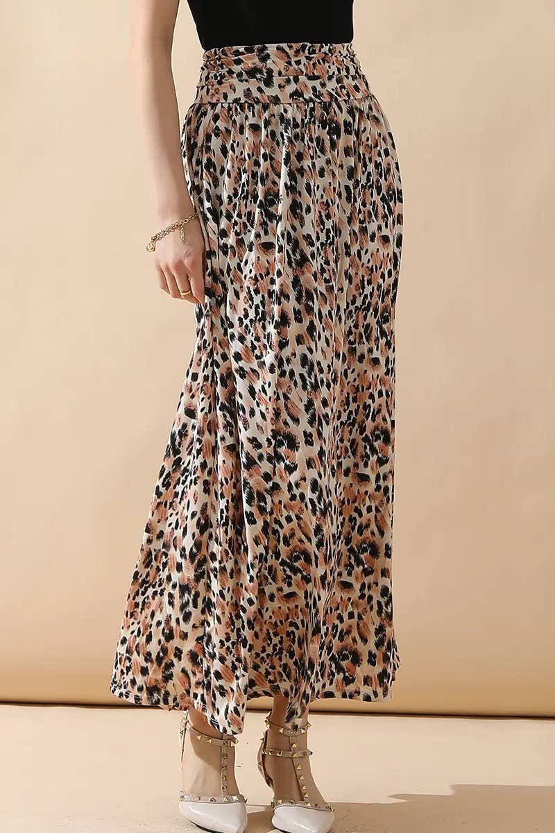 Women’s High-Waist Drawstring A-Line Maxi