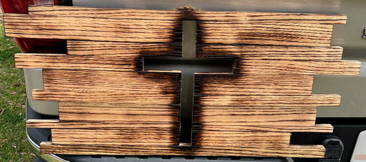 Handmade wooden cross wall art