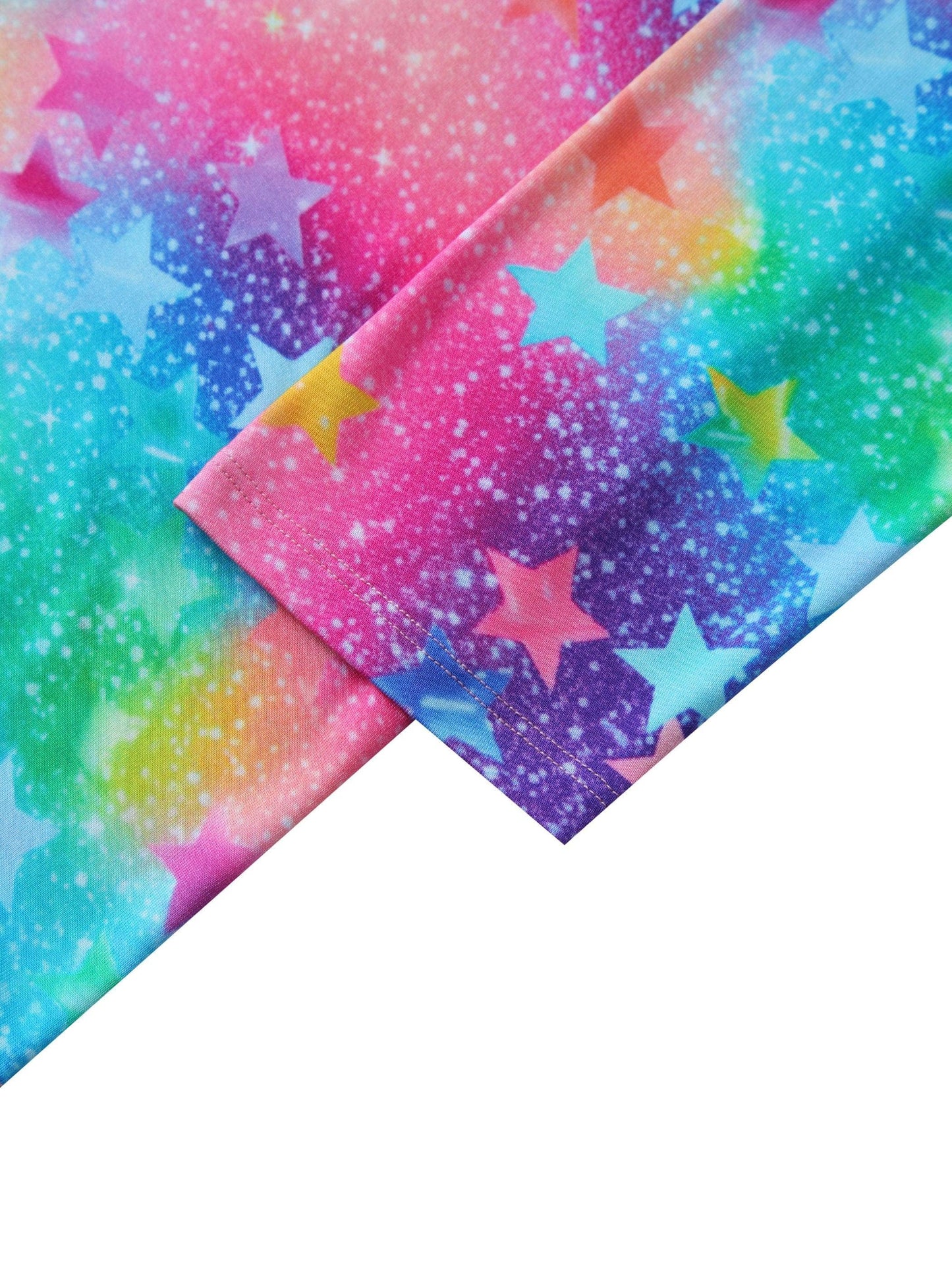 PoshTOT Colorful Stars Bamboo Adult Two-Piece Long Sleeve Pajama Set