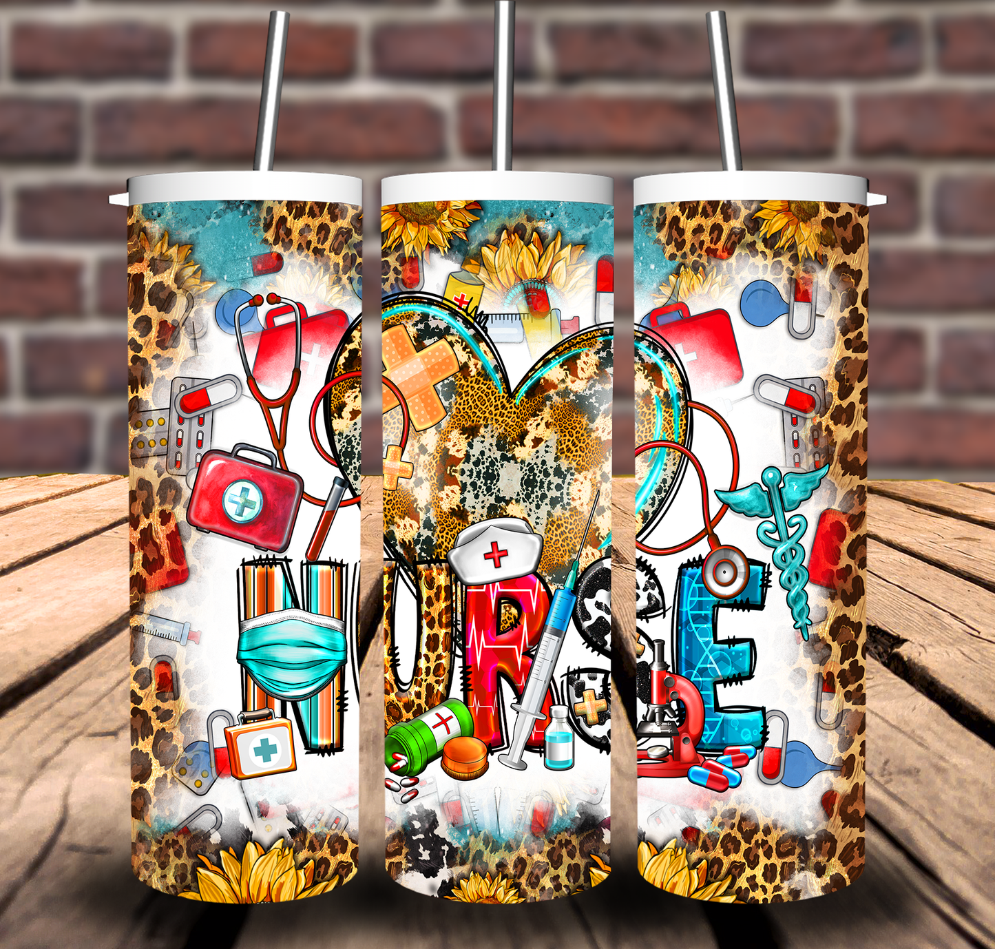 RN Nurse LVN CNA Nursing Sublimation Tumbler 20oz 30oz