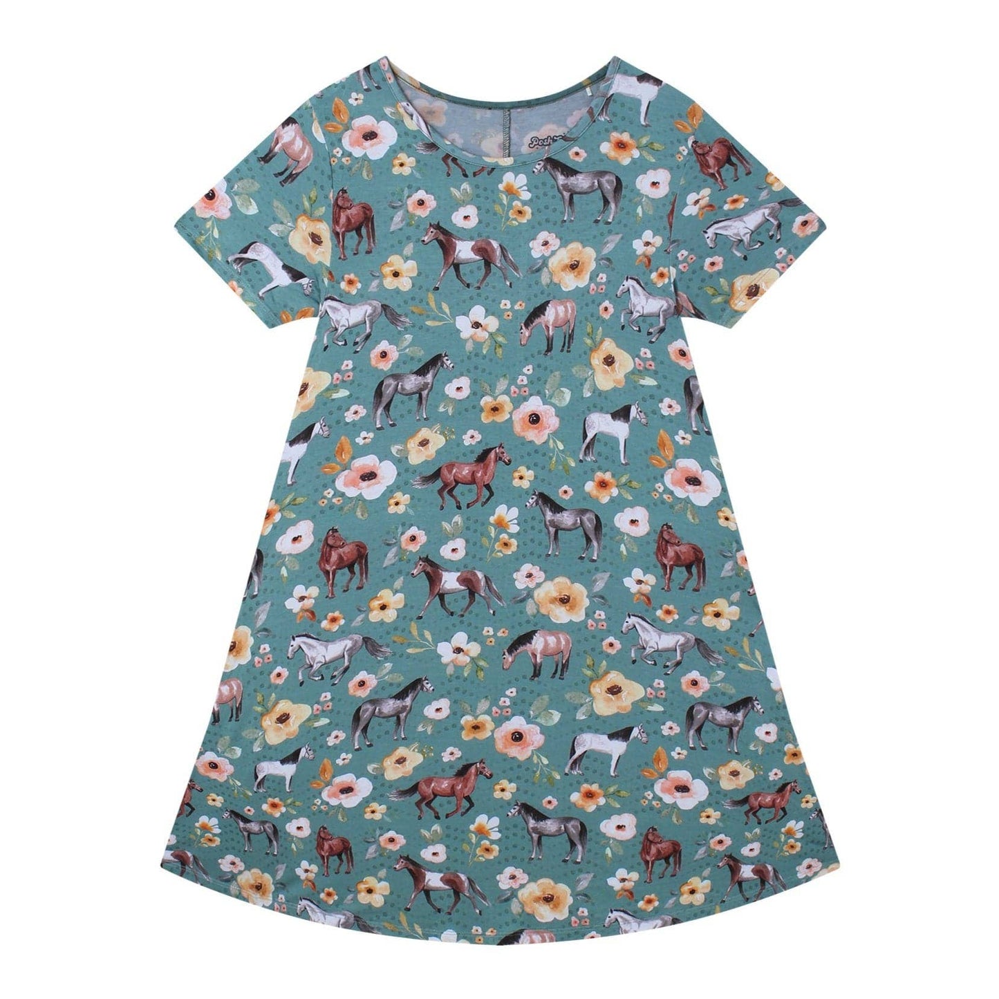 PoshTOT Wild Horse Bamboo Women's Lounge Dress