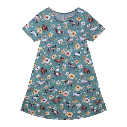 PoshTOT Wild Horse Bamboo Women's Lounge Dress