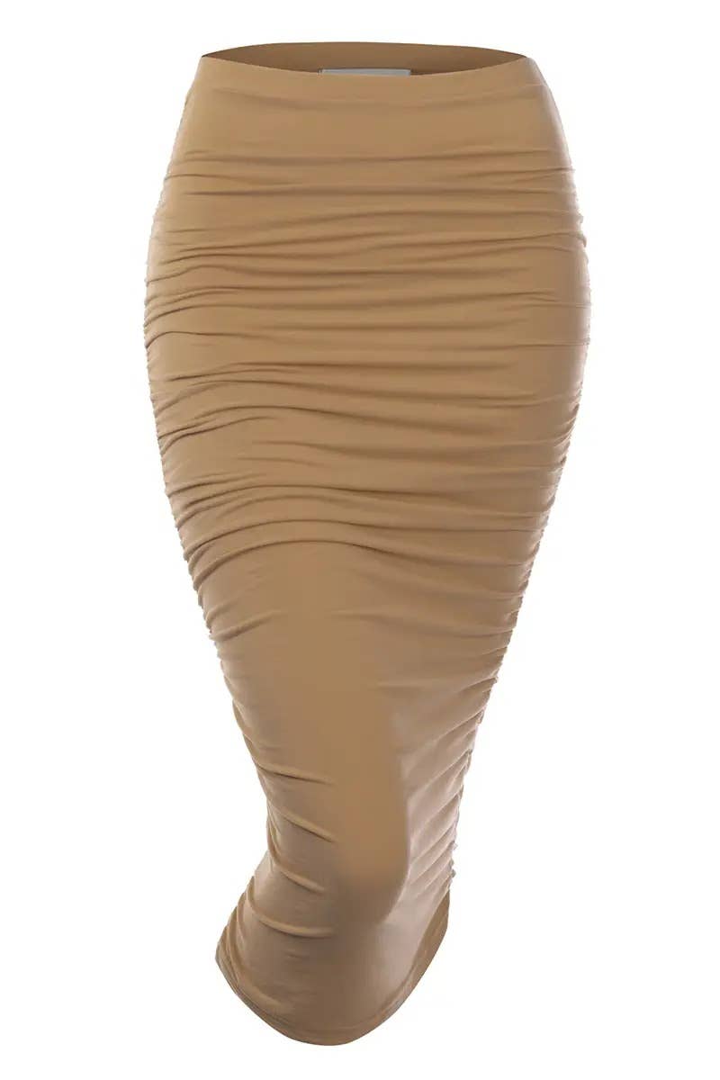 Women’s High-Waist Pleated Pencil Skirt