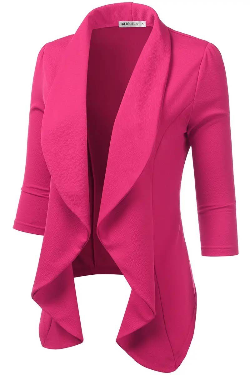 Women’s Linen 3/4 Sleeve Blazer Jacket