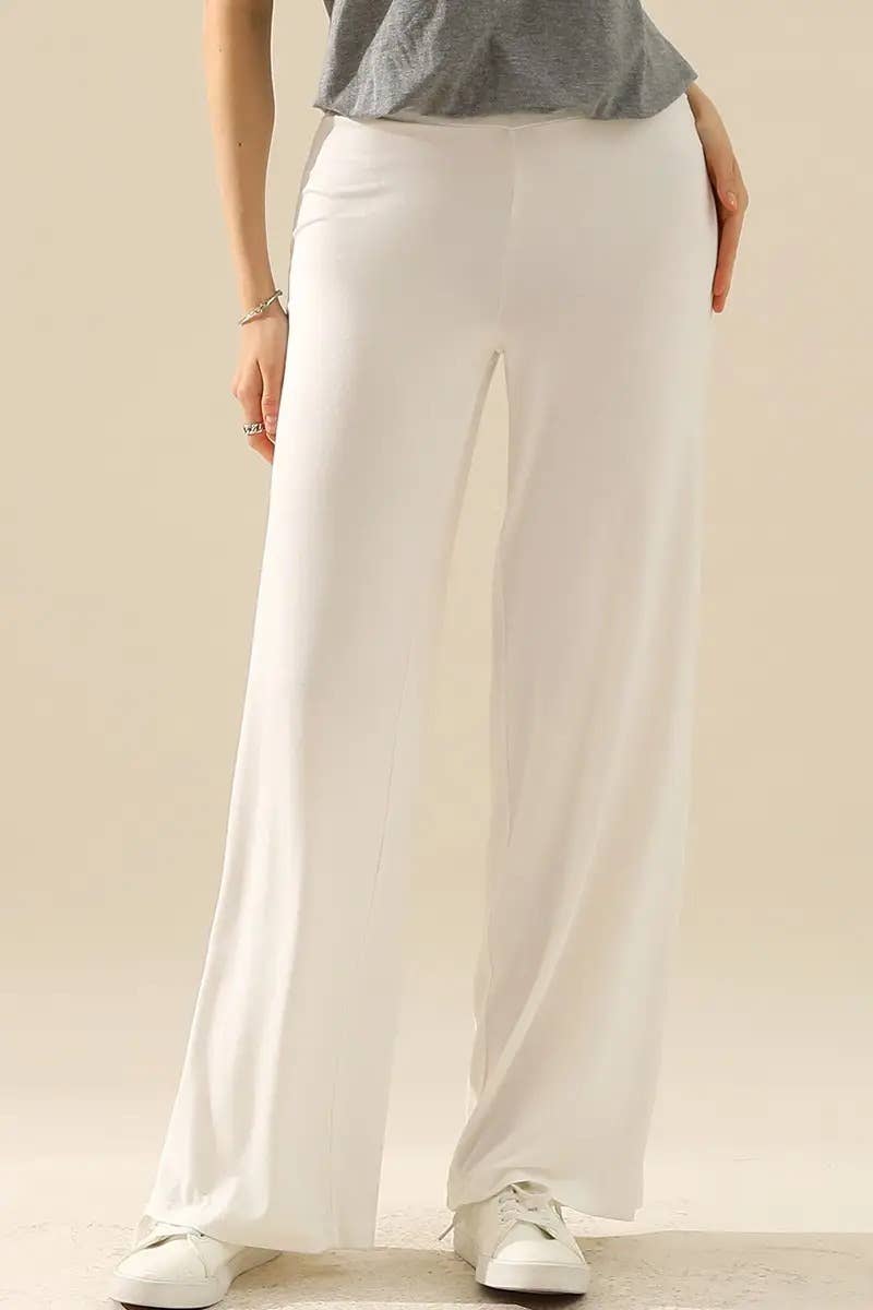 Elegant High-Waist Flare Work Pants
