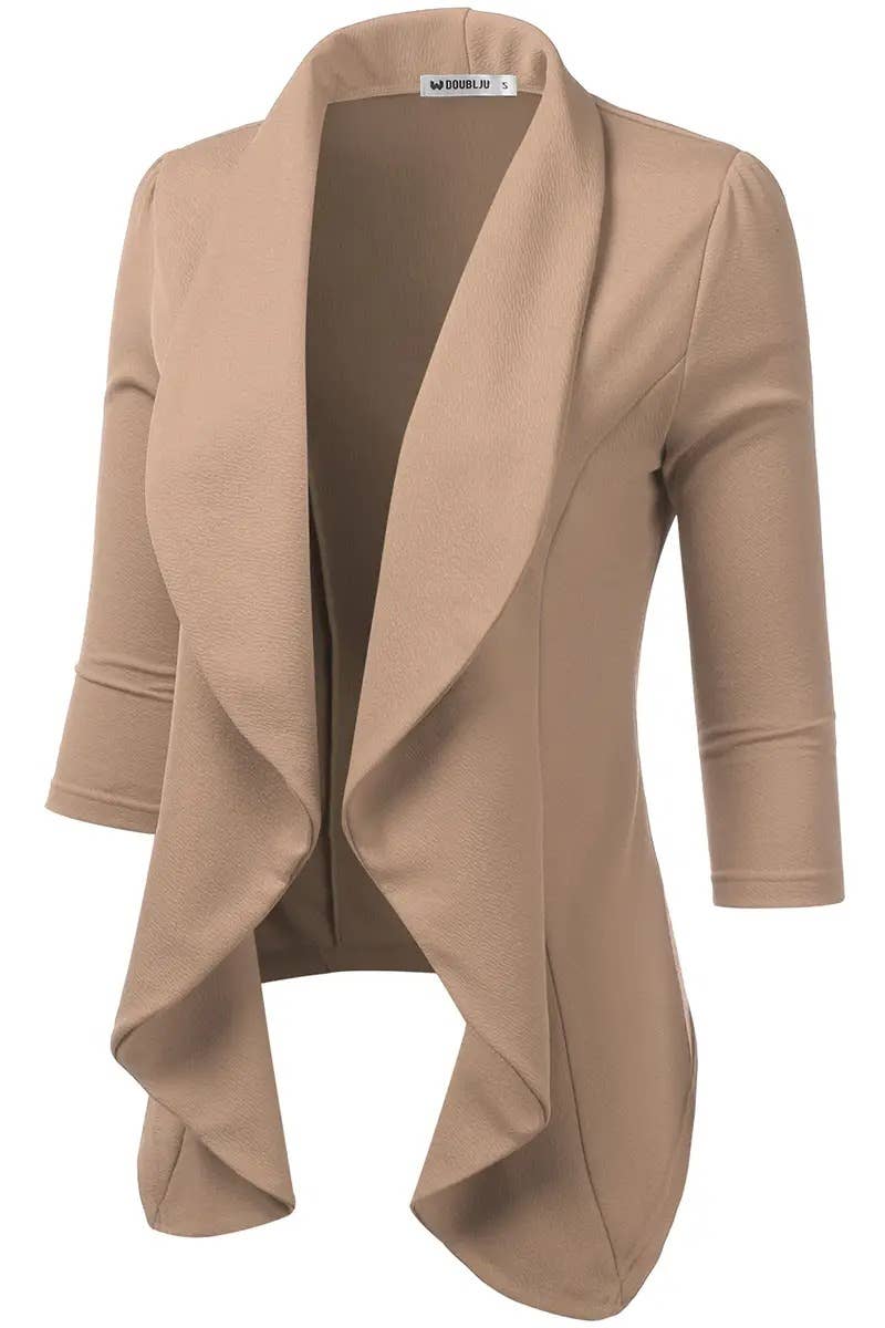 Women’s Linen 3/4 Sleeve Blazer Jacket
