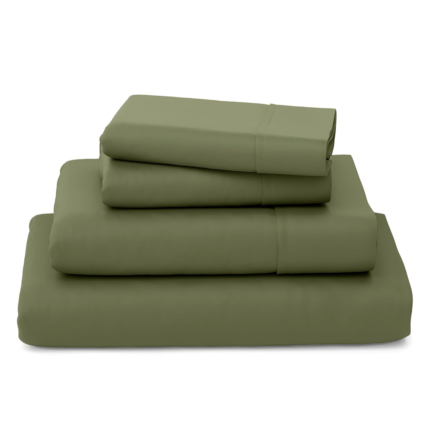 Cosy House Collection Luxury Sheets - Rayon Derived from Bamboo - Cooling & Breathable, Silky Soft, 16-Inch Deep Pockets - 4-Piece Bedding Set - King, Sage Green