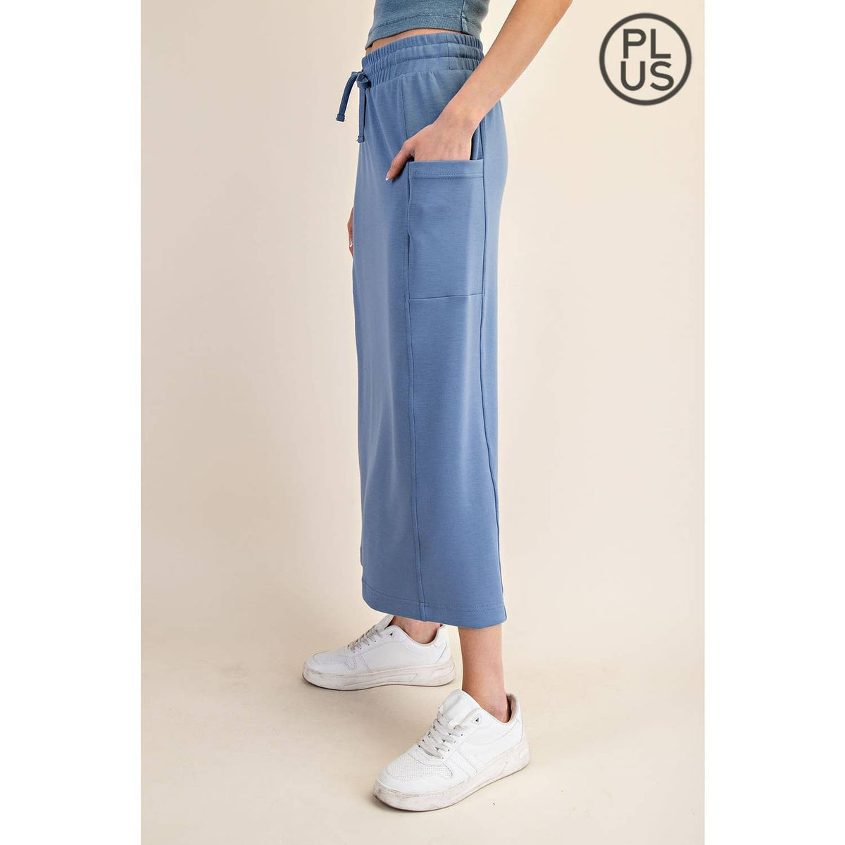 PLUS SIZE MODAL SCUBA LONG SKIRT