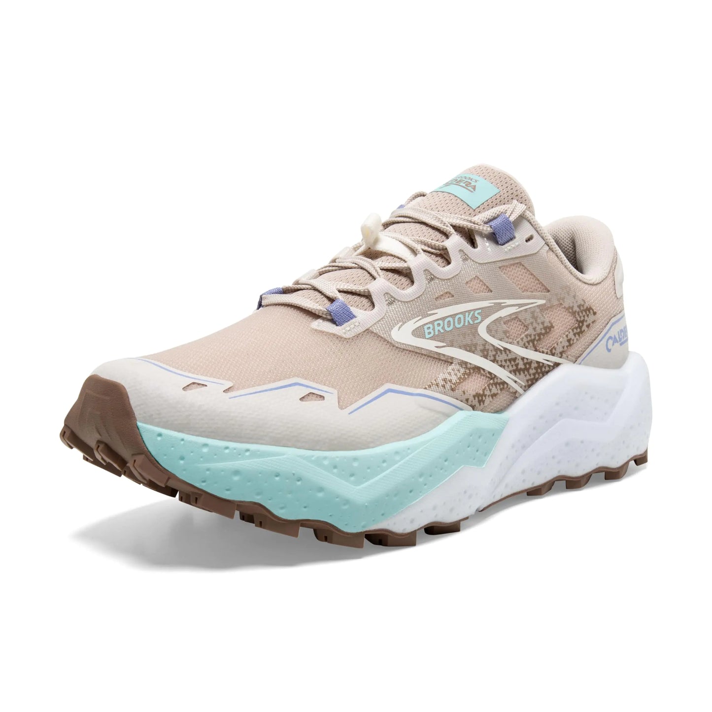 Brooks Women’s Caldera 7 Trail Running Shoe - Chateau Grey/White Sand - 9 Medium