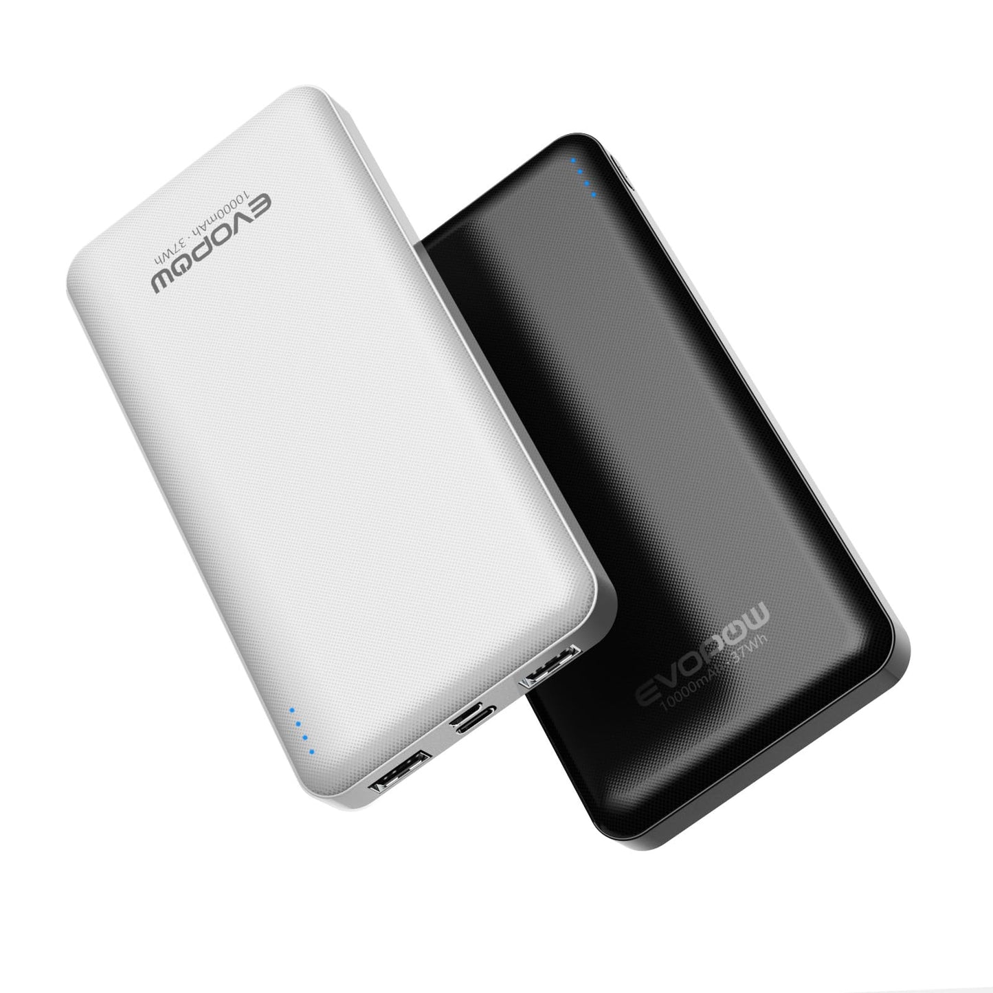 2-Pack Portable Charger, Slimmer 10000mAh 15W Power Bank, USB C in&Out Fast Charging Battery Pack, External Portable Power Bank for iPhone 16 15 14 13 12 iPad Airpods Samsung S23 S22 Pixel etc