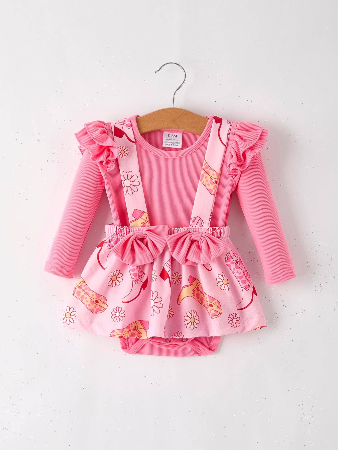 Girls Leopard Romper Of 6 Pcs In One Package