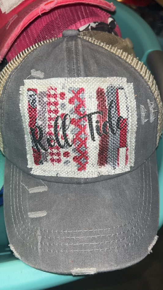 ROLL TIDE designed ponytail hat