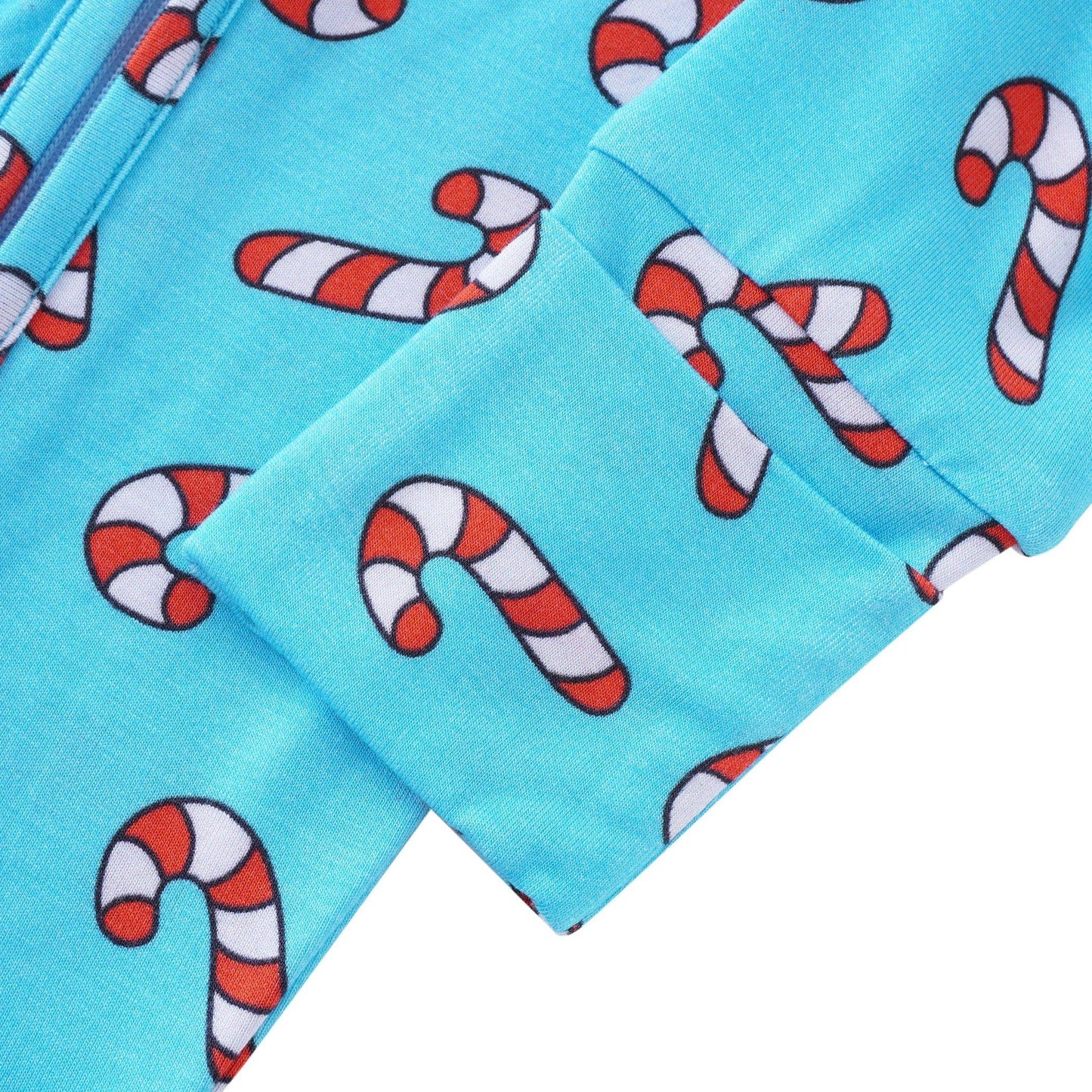 PoshTOT Candy Cane Bamboo Baby Convertible Zippy Romper