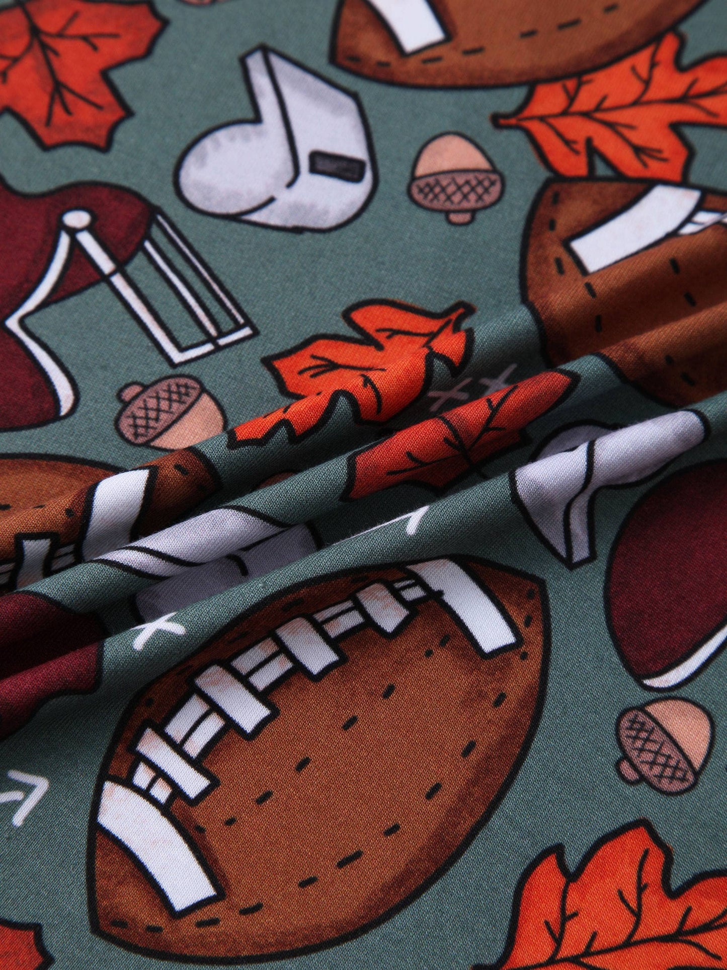 PoshTOT Football Bamboo Adult Two-Piece Long Sleeve Pajama Set