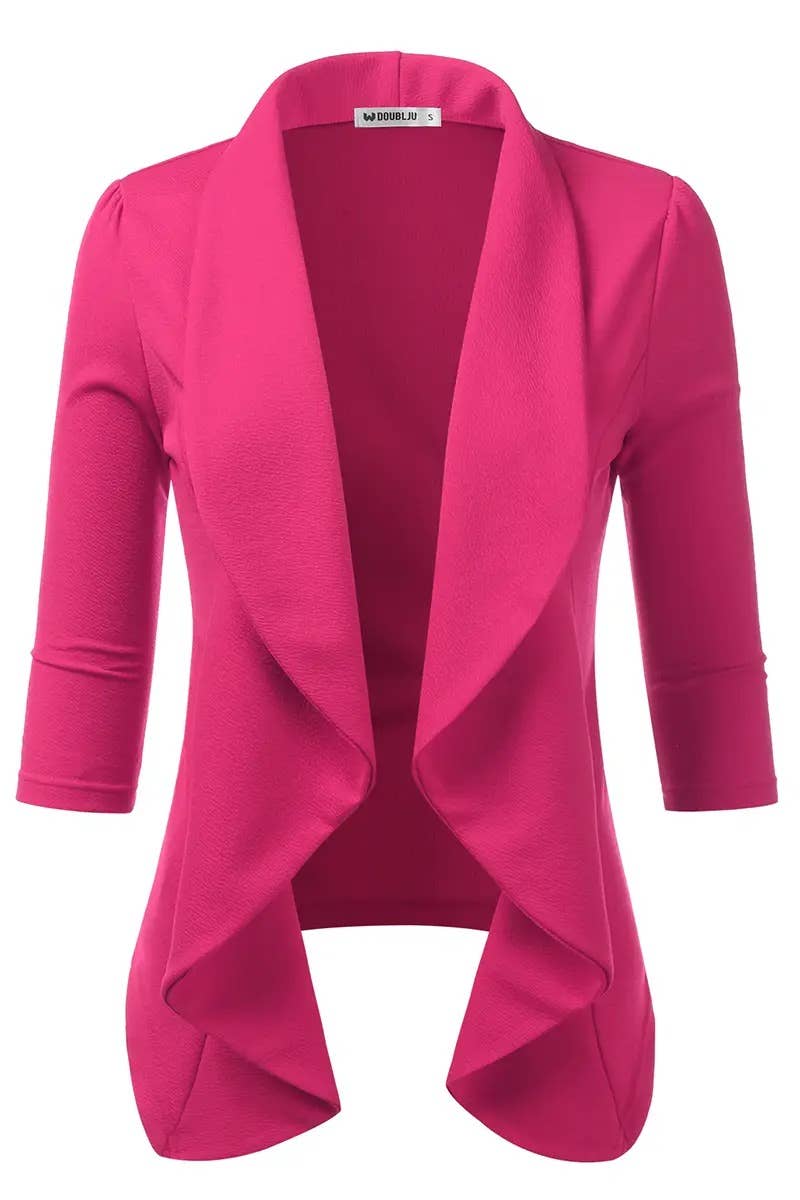 Women’s Linen 3/4 Sleeve Blazer Jacket