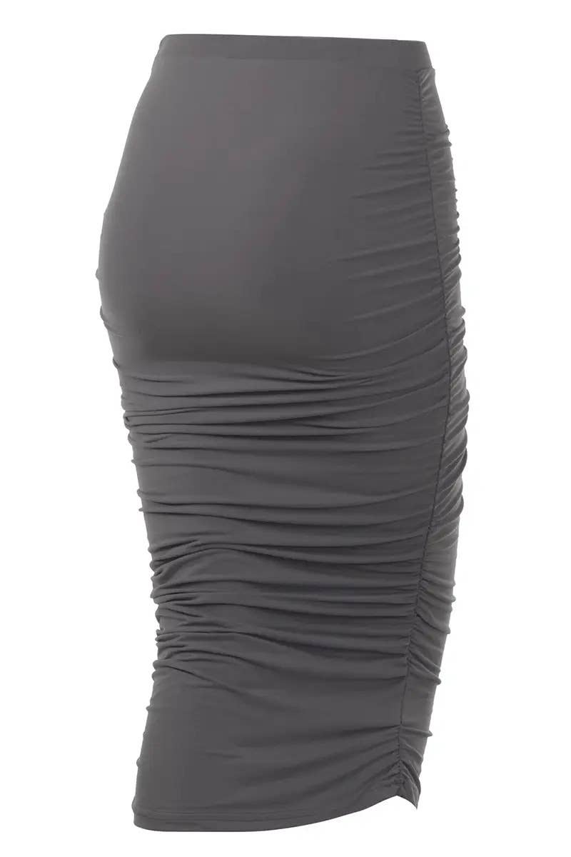 Women’s High-Waist Pleated Pencil Skirt