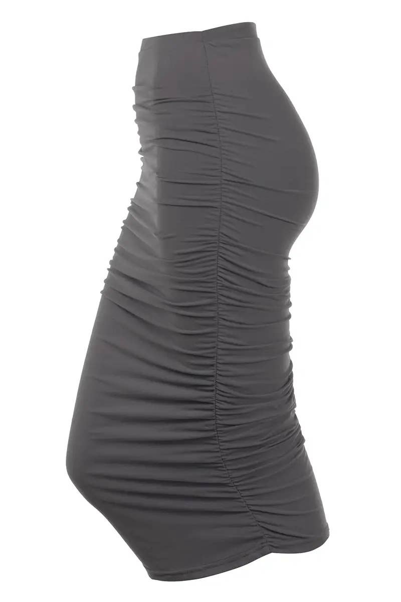 Women’s High-Waist Pleated Pencil Skirt