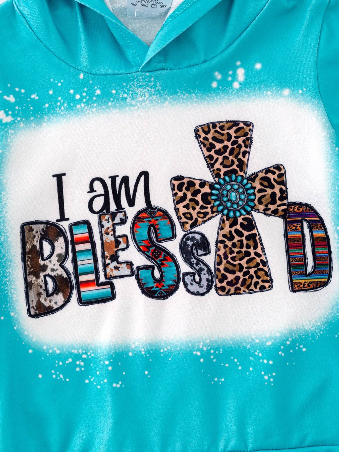 Letter leopard Animal Print four-piece Hooded Girls Top