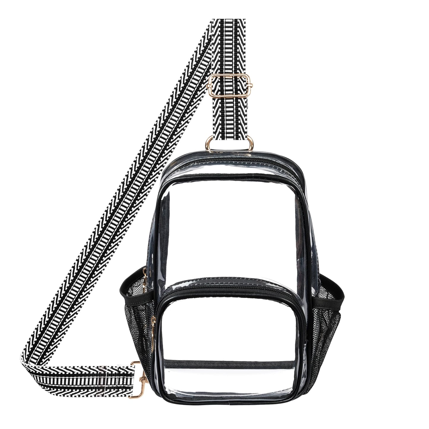 Clear Bag Stadium Approved Crossbody Sling Bag Fanny Pack Backpack Purse for Women Men for Sport Events