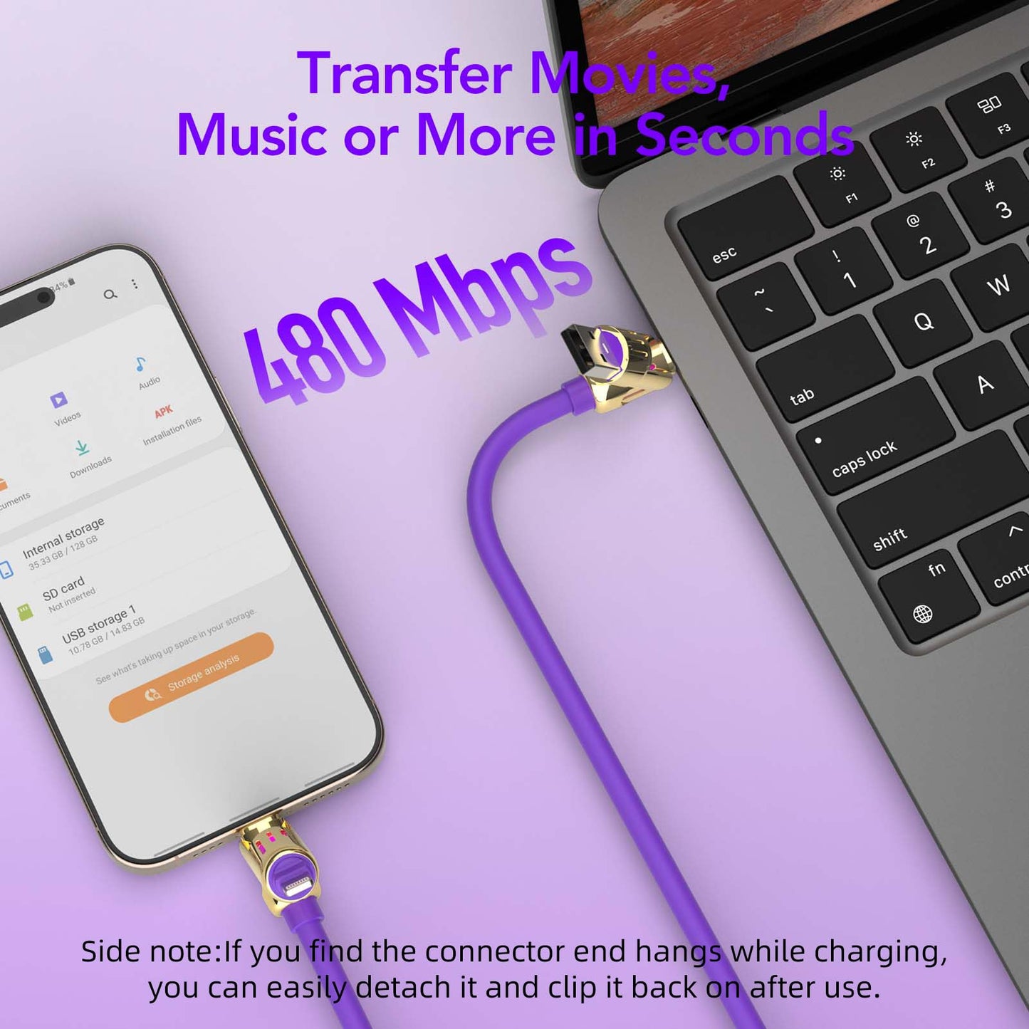 4-in-1 Universal Multi USB Charging Cable – 240W Max Fast Charger Cord with Multiple Connectors for iPhone 16/15/14/13, iPad, Samsung, MacBook, Tablets & More (Rich Black, 6.6Ft)