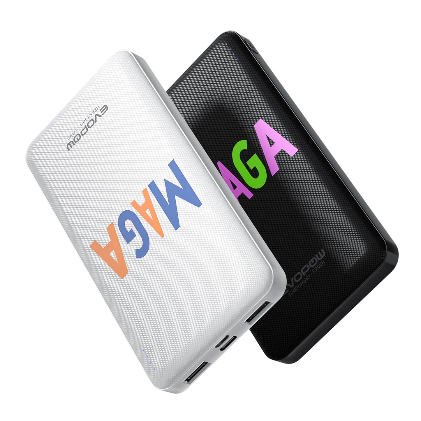 2-Pack Portable Charger, Slimmer 10000mAh 15W Power Bank, USB C in&Out Fast Charging Battery Pack, External Portable Power Bank for iPhone 16 15 14 13 12 iPad Airpods Samsung S23 S22 Pixel etc