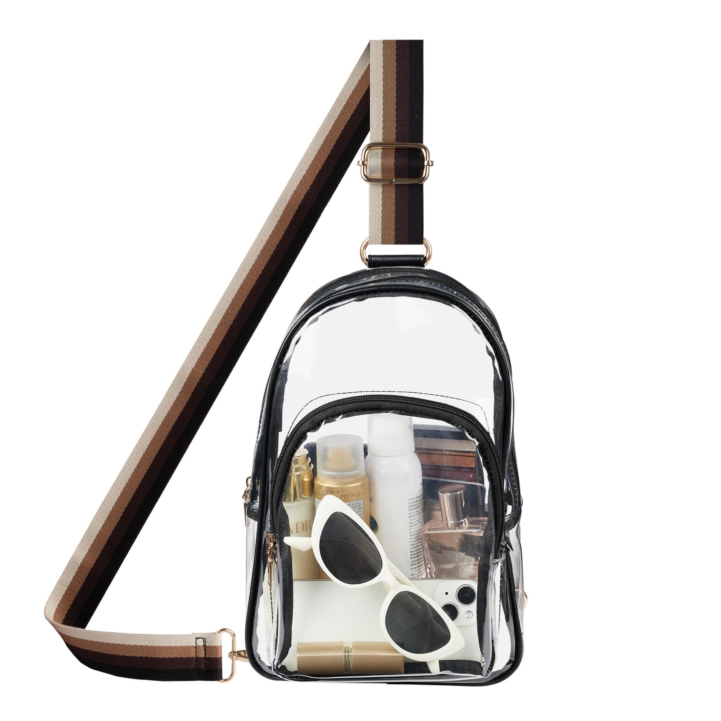 Clear Bag Stadium Approved Crossbody Sling Bag Fanny Pack Backpack Purse for Women Men for Sport Events